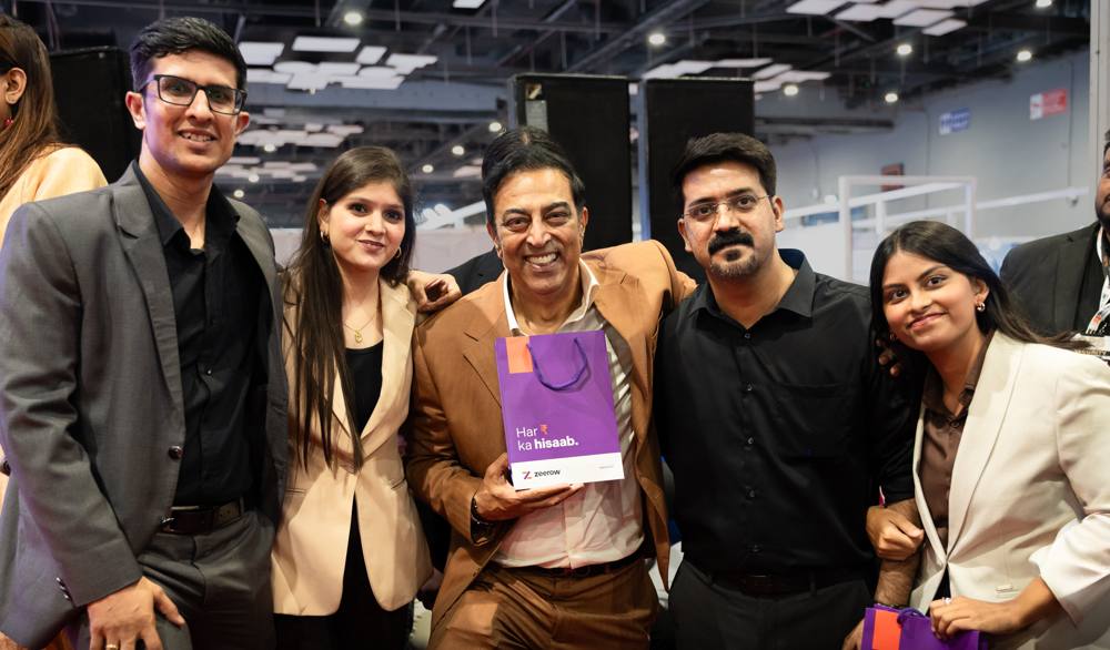 Vindu Dara Singh with the zeerow team